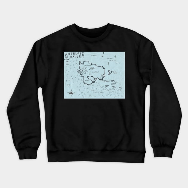 Antelope Valley Crewneck Sweatshirt by PendersleighAndSonsCartography